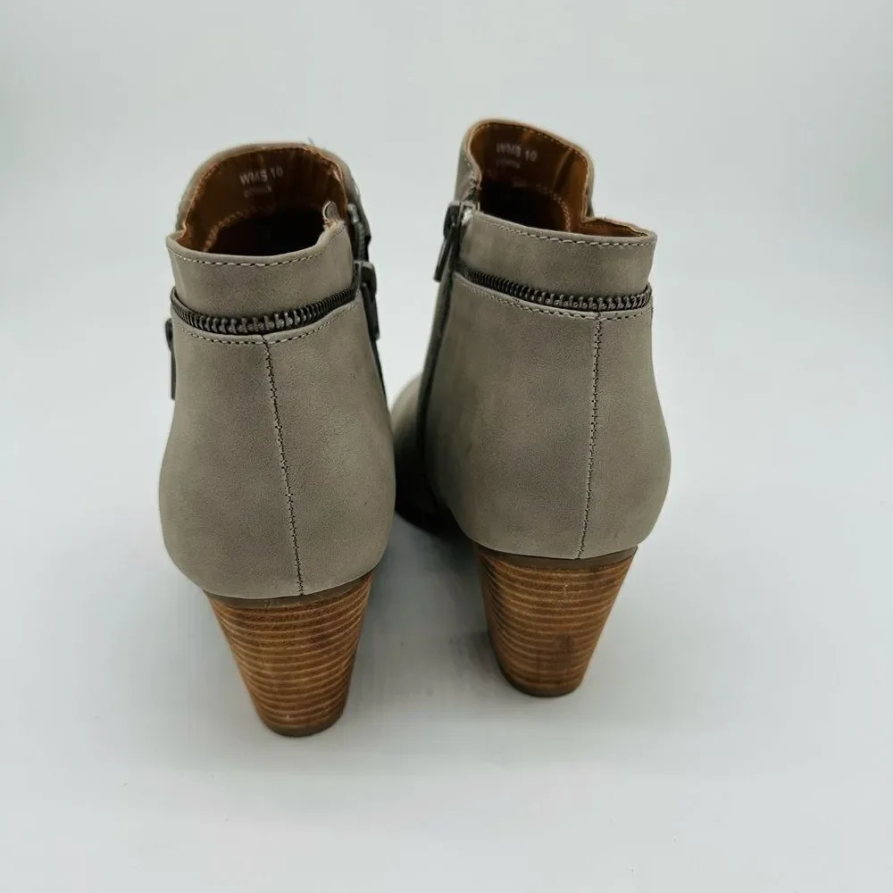 Report Footwear Women's Zipper Faux Leather Upper Corra Booties